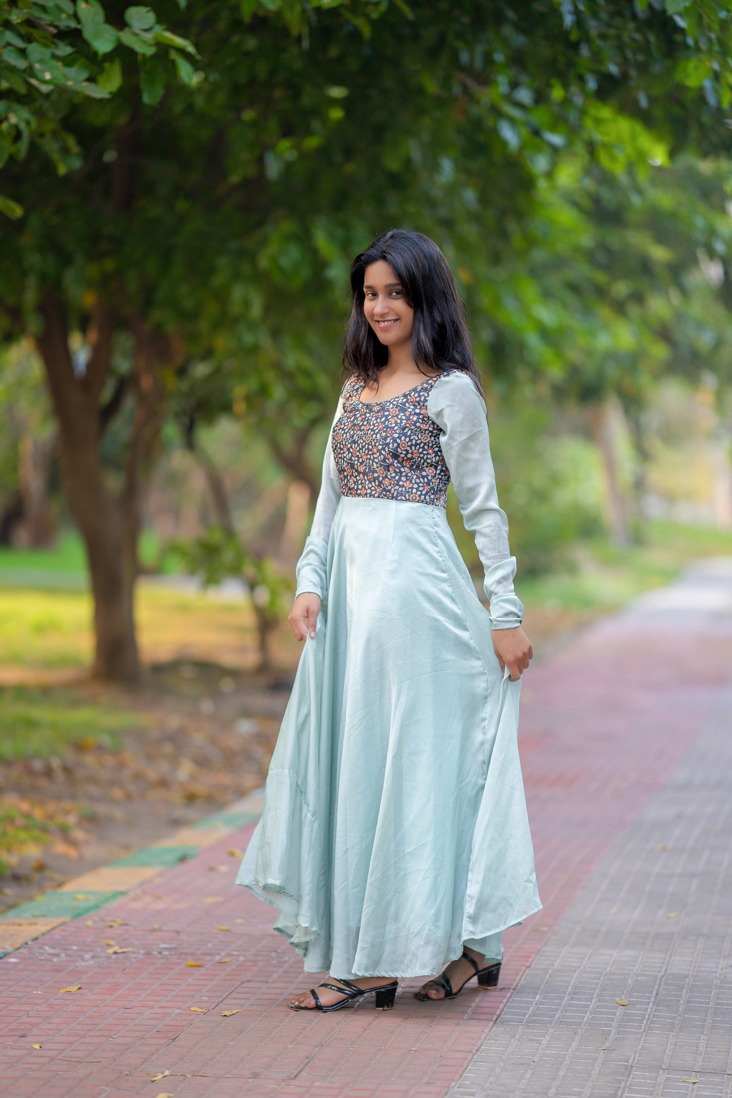 Amaya - Pastel Green Floor length Dress