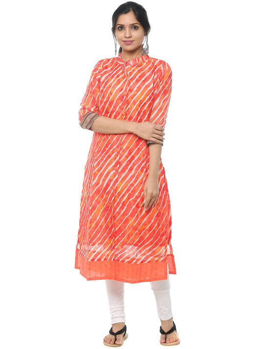 Cotton Silk Leheria - Orange