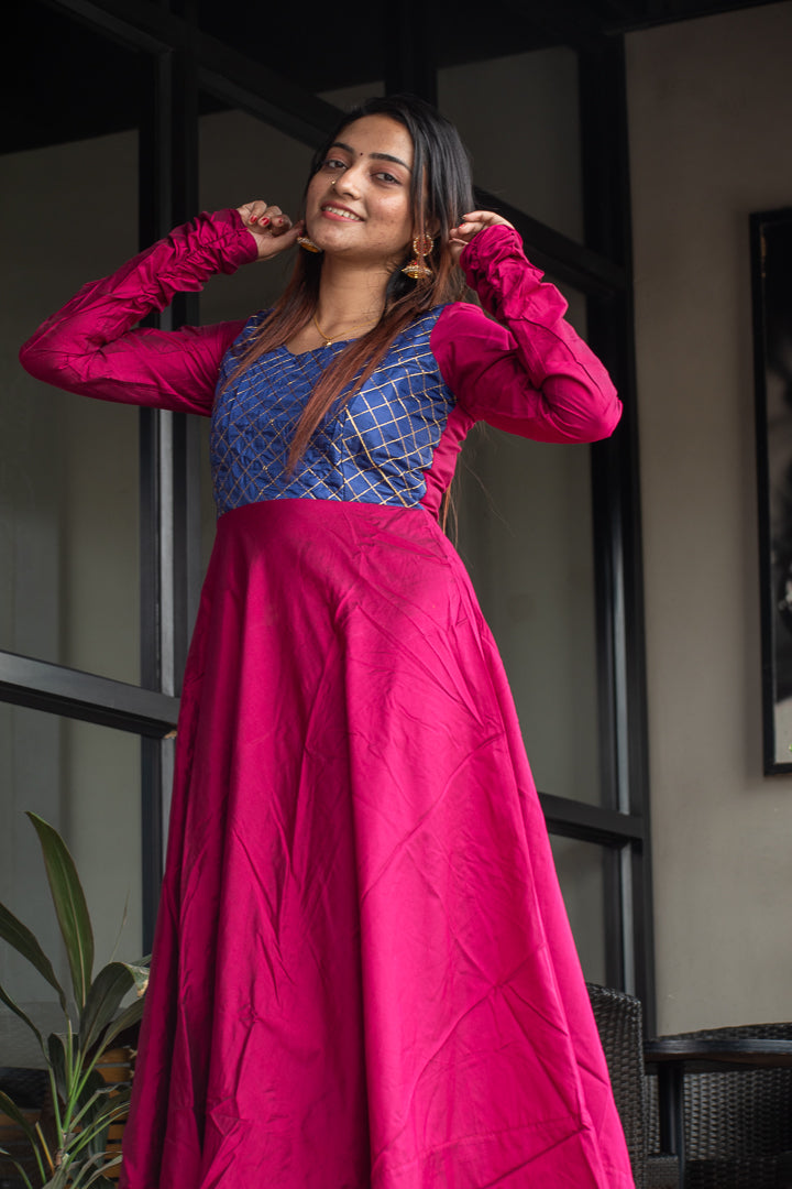 Poppy - Cotton Silk Anarkali